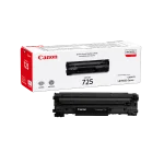 کارتریج تونر لیزری مشکی کانن مدل Canon 725 در کنار جعبه محصول